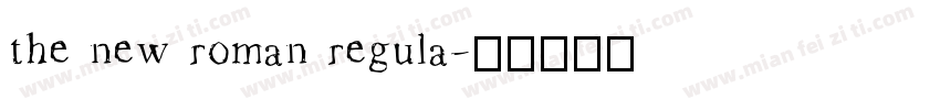 the new roman regula字体转换